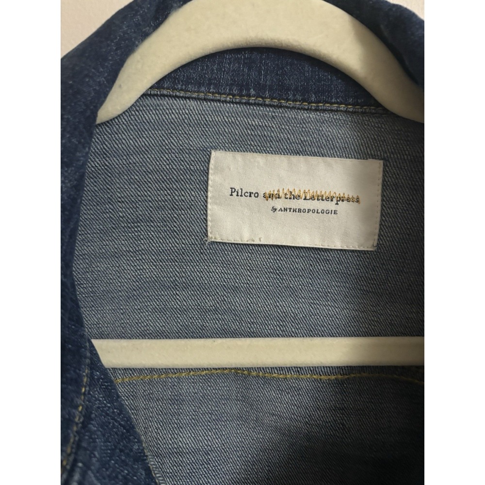 Anthropologie Pilcro & The Letterpress Classic Denim Jean Jacket Women's Small - Picture 4 of 14